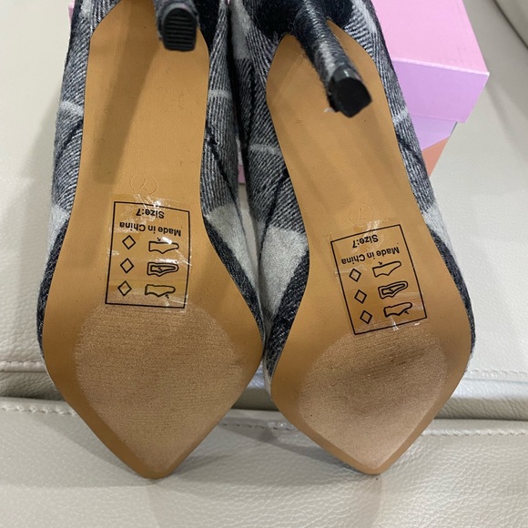 ⬇️ PRICE ⬇️ Shoe Republic LA - Oxford Pattern Black And White Pumps - size 7 - - Picture 10 of 12